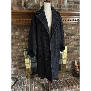 Tahari Heavyweight Long Charcoal Gray Cardigan Size XL Plush